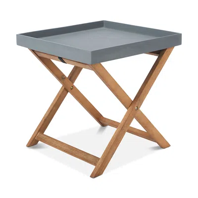 Safavieh Brencia Outdoor Side Table In Gray