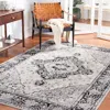 Safavieh Brentwood Machine Made Area Rug, Black / Ivory Traditional Style Easy Care In Gray