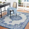 Safavieh Brentwood Machine Made Area Rug, Blue / Ivory Traditional Style Easy Care In Blue