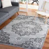 Safavieh Brentwood Machine Made Area Rug, Grey / Black Traditional Style Easy Care In Blue