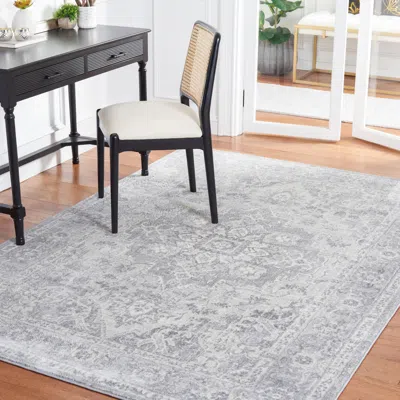 Safavieh Brentwood Machine Made Area Rug, Grey / Light Grey Traditional Style Easy Care