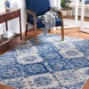 Safavieh Brentwood Machine Made Area Rug, Ivory / Blue Traditional Style Easy Care In Blue