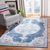Safavieh Brentwood Machine Made Area Rug, Navy / Ivory Traditional Style Easy Care In Blue