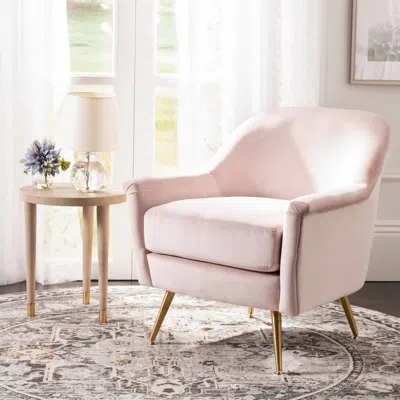 Safavieh Brienne Mid Century Arm Chair In Pink