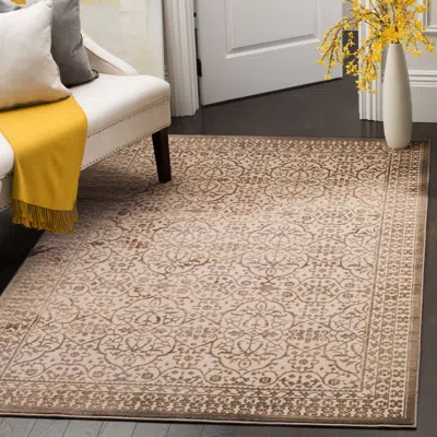 Safavieh Brilliance Machine Made Area Rug, Cream / Bronze Traditional Style Easy Care