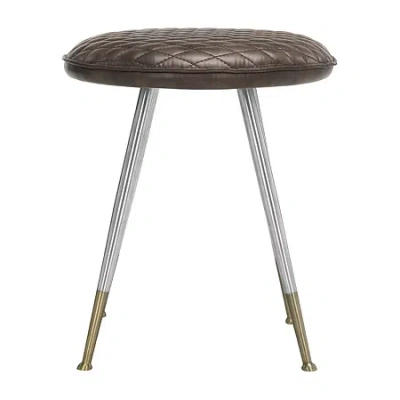 Safavieh Brinley Footstool In Brown