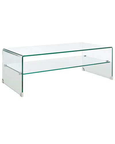 Safavieh Brioni Temp Glass Coffee Table In Green