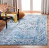 Safavieh Bristol Machine Made Area Rug, Blue / Light Grey Traditional Style Easy Care In Blue