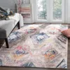 Safavieh Bristol Machine Made Area Rug, Lavender / Light Grey Contemporary Style Easy Care In Multi