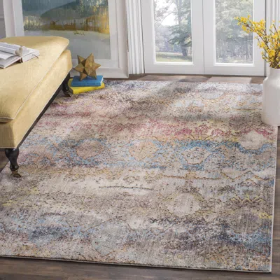 Safavieh Bristol Machine Made Area Rug, Turquoise / Multi Transitional Style Easy Care