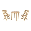 Safavieh Bruna Patio Collection 3-pc. Bistro Set Folding In Brown