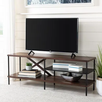 Safavieh Bruno Industrial Tv Stand In Brown