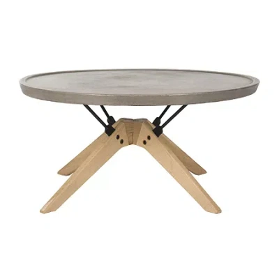 Safavieh Bryson Patio Collection Weather Resistant Concrete Coffee Table In Gray
