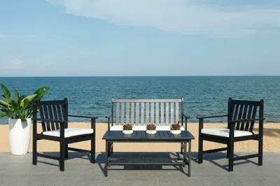 Safavieh Burbank 4 Pc Outdoor Set In Black