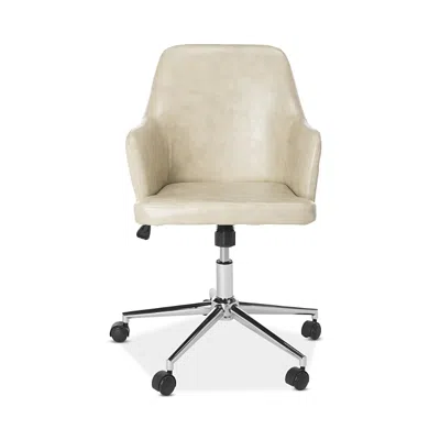 Safavieh Cadence Swivel Office Chair In Beige/chrome