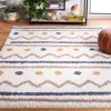 Safavieh Calico Shag Area Rug, Ivory / Taupe Southwestern Style Non-shedding
