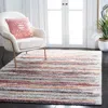 Safavieh Calista Machine Made Area Rug, Rust / Gold Shag / Flokati Style Easy Care