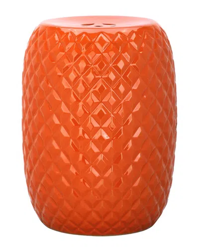 Safavieh Calla Garden Stool In Orange