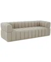 Safavieh Calyna 90" Channel Tufted Boucle Sofa In Light Gray