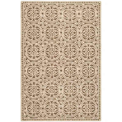 Safavieh Cambridge Cam232a 8'x10' Tan Wool Rug In Brown