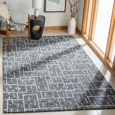 Safavieh Cambridge Hand Made Area Rug, Black / Ivory Contemporary Style Non-shedding