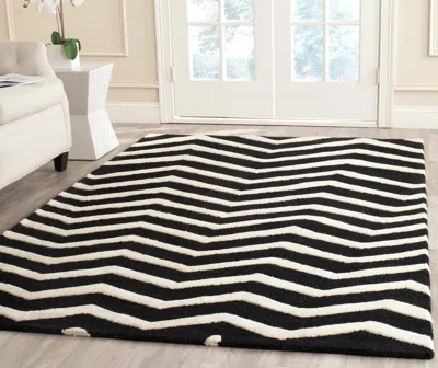 Safavieh Cambridge Hand Made Area Rug, Black / Ivory Contemporary Style Non-shedding