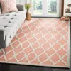 Safavieh Cambridge Hand Made Area Rug, Coral / Ivory Contemporary Style Non-shedding In Pink