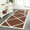 Safavieh Cambridge Hand Made Area Rug, Dark Brown / Ivory Contemporary Style Non-shedding