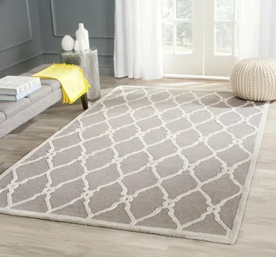 Safavieh Cambridge Hand Made Area Rug, Dark Grey / Ivory Contemporary Style Non-shedding In Gray