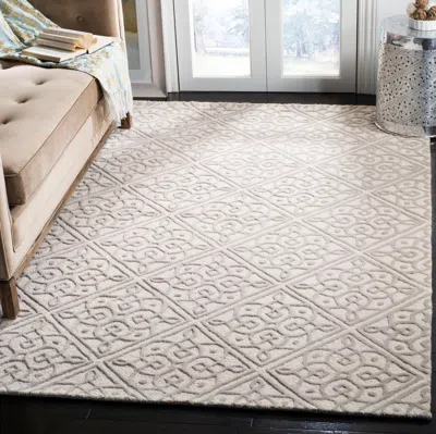 Safavieh Cambridge Hand Made Area Rug, Ivory / Grey Contemporary Style Non-shedding