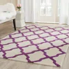 Safavieh Cambridge Hand Made Area Rug, Ivory / Purple Contemporary Style Non-shedding In Purple