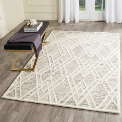 Safavieh Cambridge Hand Made Area Rug, Light Brown / Ivory Contemporary Style Non-shedding In Neutral