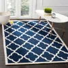 Safavieh Cambridge Hand Made Area Rug, Navy / Ivory Contemporary Style Non-shedding In Blue
