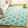 Safavieh Cambridge Hand Made Area Rug, Teal / Ivory Contemporary Style Non-shedding In Neutral