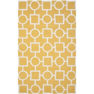 Safavieh Cambridge Hand Tufted Wool Geometric Rug In Gold