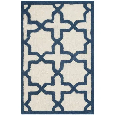 Safavieh Cambridge Hand Tufted Wool Geometric Rug In Blue