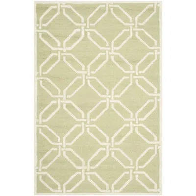 Safavieh Cambridge Hand Tufted Wool Geometric Rug In Green