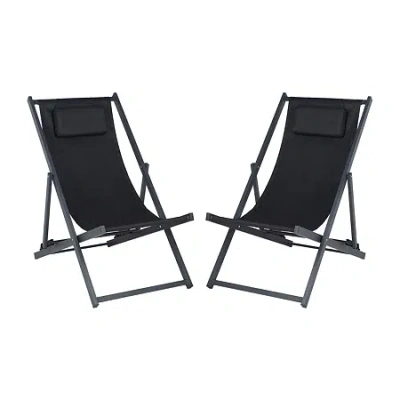 Safavieh Camlin Sling Chairs 2-pc. Sling Chair In Black