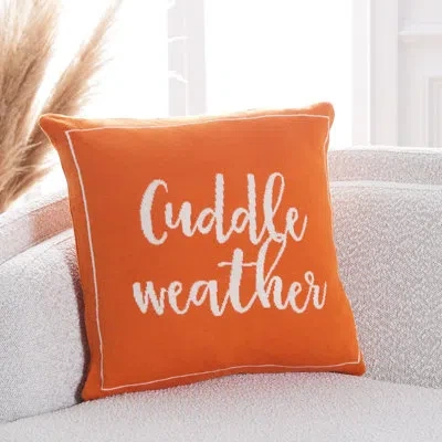 Safavieh Camoren Cotton Throw Pillow In Orange