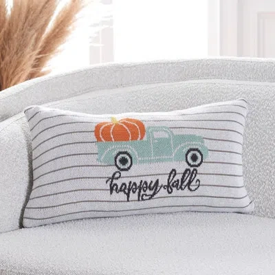 Safavieh Camori Cotton Striped Throw Pillow In White