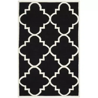 Safavieh Candis Hand Woven Flat Weave Area Rug In Black