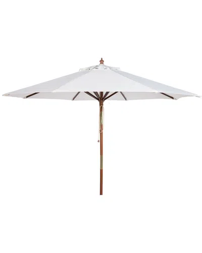 Safavieh Cannes 11ft Wood Umbrella In White