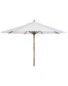 Safavieh Cannes 11ft Wood Umbrella In White