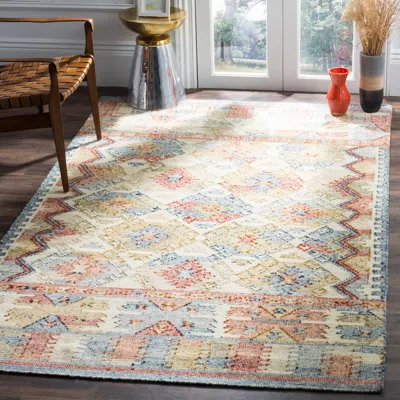 Safavieh Canyon Hand Made Area Rug, Ivory / Multi Bohemian Style Non-shedding In Neutral