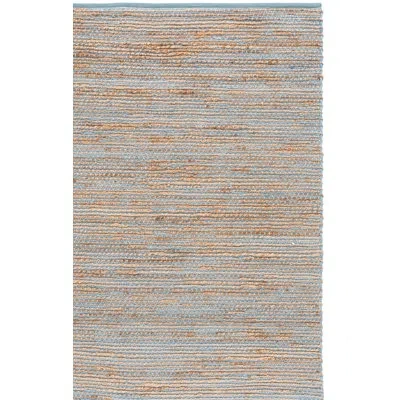 Safavieh Cape Cod 236 Hand Woven Jute; Cotton No Pattern Rug In Blue,natural