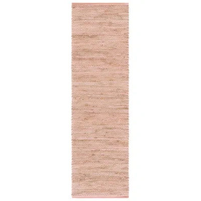 Safavieh Cape Cod 236 Hand Woven Jute; Cotton No Pattern Rug In Pink