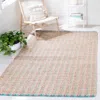 Safavieh Cape Cod Hand Made Area Rug, Aqua Contemporary Style Non-shedding In Pink