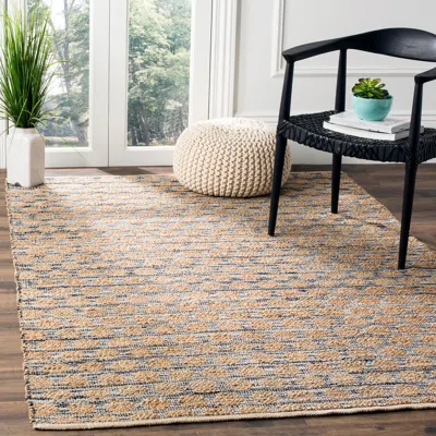 Safavieh Cape Cod Hand Made Area Rug, Black / Natural Contemporary Style Non-shedding In Brown