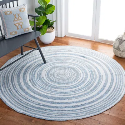 Safavieh Cape Cod Hand Made Area Rug, Blue / Ivory Bohemian Style Non-shedding