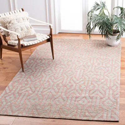 Safavieh Cape Cod Hand Made Area Rug, Blue / Rust Contemporary Style Non-shedding